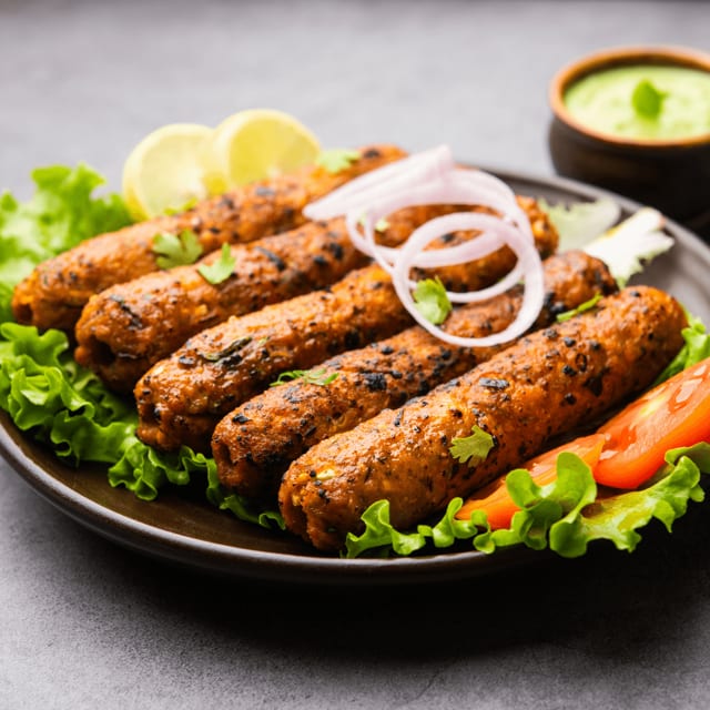 Chicken Seekh Kebab.